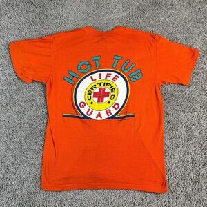 Vintage 80s Tophalf Hot Tub Life Guard Shirt Mens M Single Stitch Think 1986